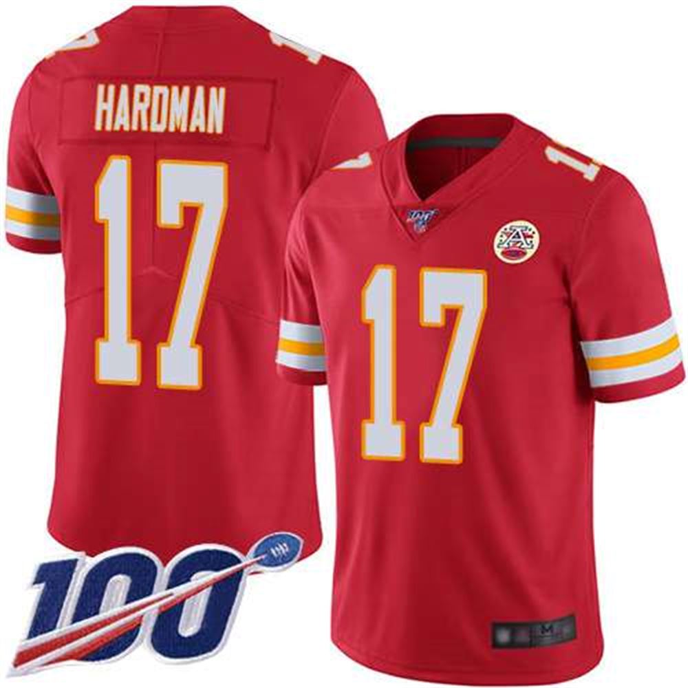 Kansas City Chiefs #17 Mecole Hardman Red 2019 100th Season Vapor Untouchable Limited Stitched NFL Jersey