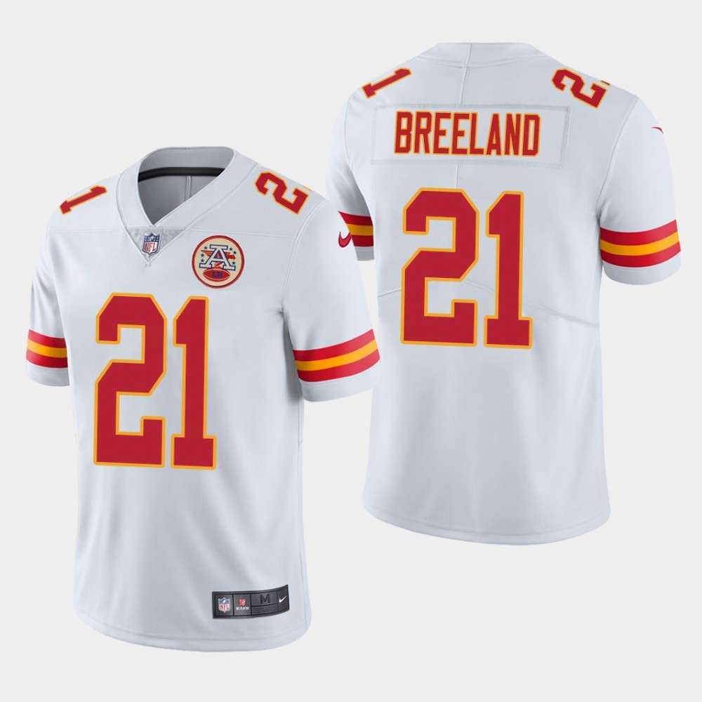 Kansas City Chiefs #21 Bashaud Breeland White Vapor Untouchable Limited Stitched NFL Jersey