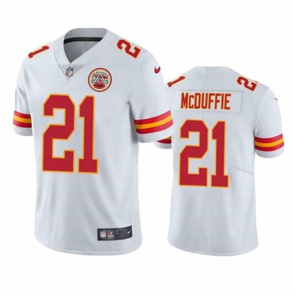 Kansas City Chiefs 21 Trent McDuffie White Vapor Untouchable Limited Stitched Football Jersey
