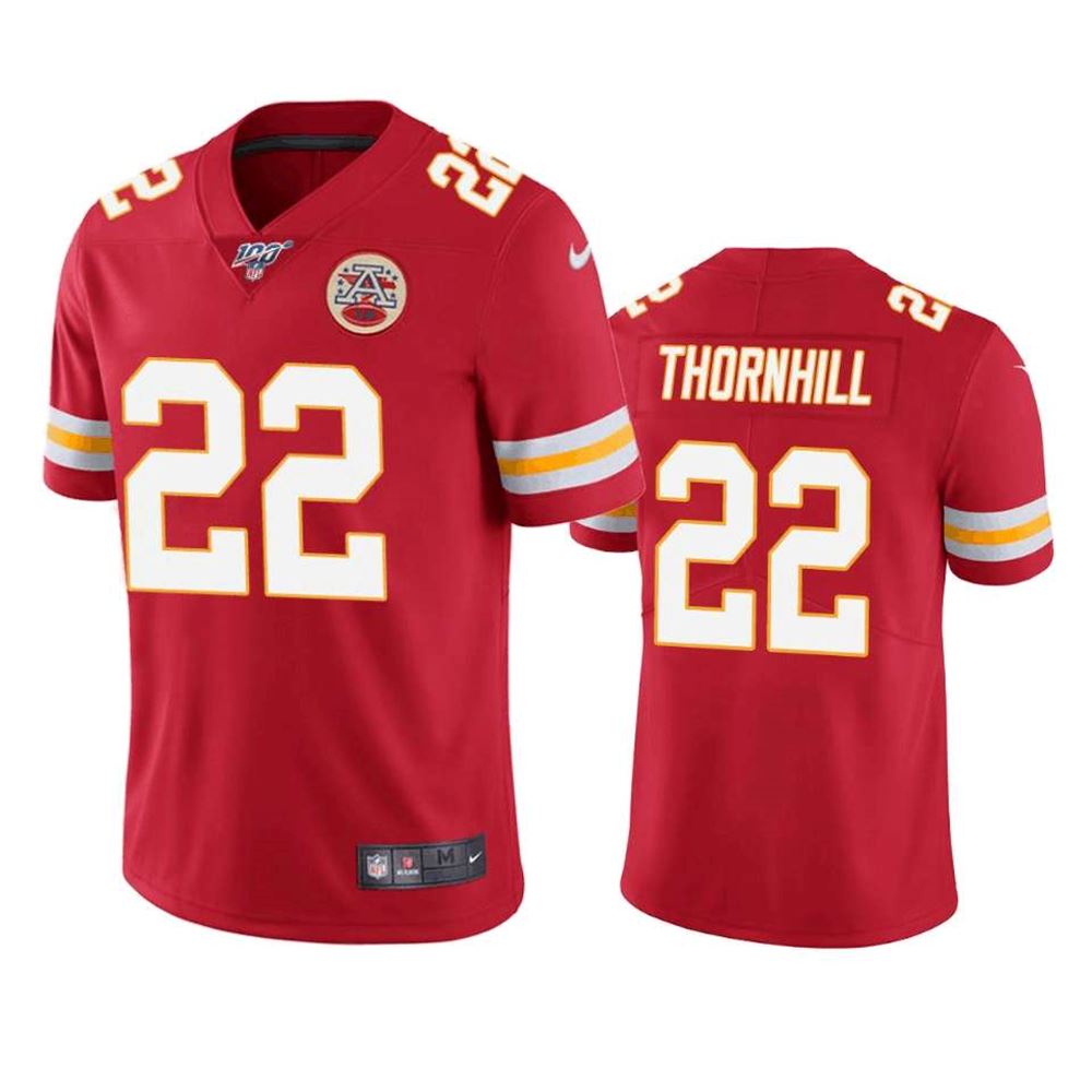 Kansas City Chiefs #22 Juan Thornhill Red 2019 100th Season Vapor Untouchable Limited Stitched NFL Jersey