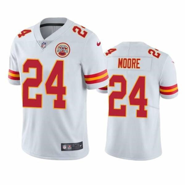 Kansas City Chiefs 24 Skyy Moore White Vapor Untouchable Limited Stitched Football Jersey