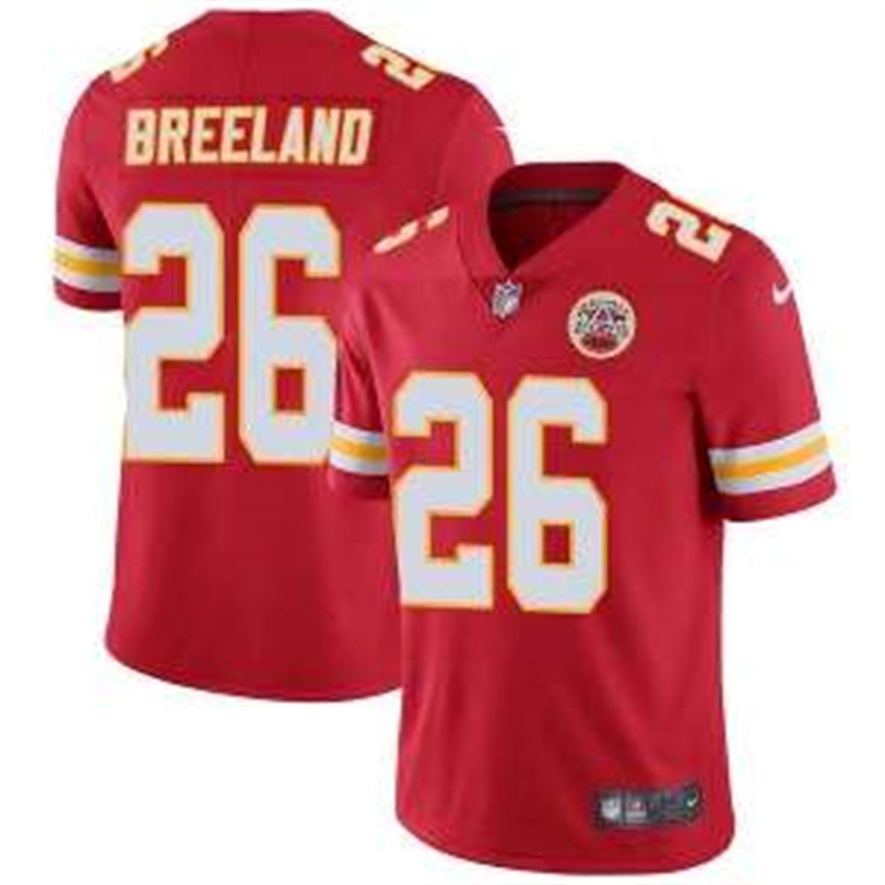 Kansas City Chiefs #26 Bashaud Breeland Red Vapor Untouchable Limited Stitched NFL Jersey