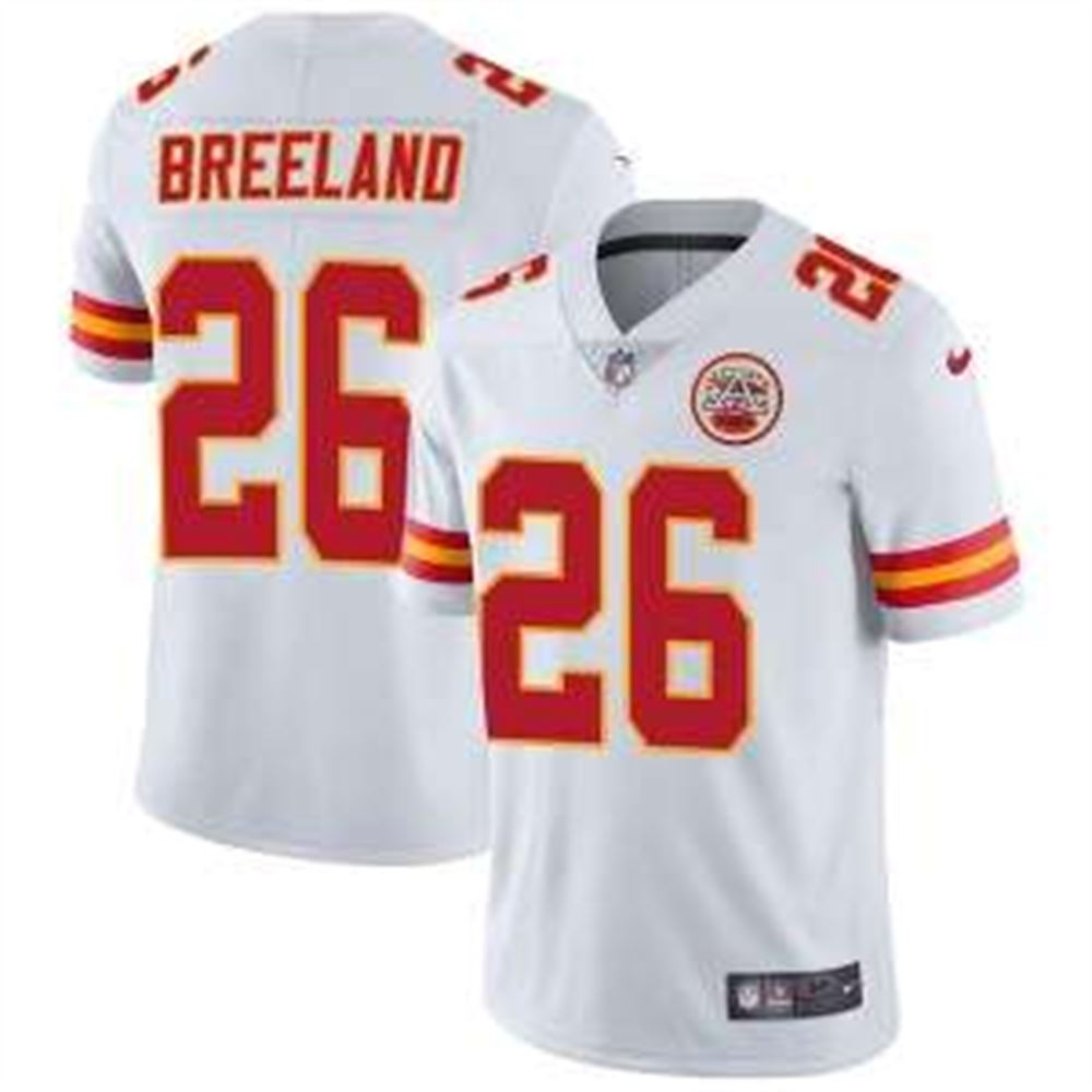 Kansas City Chiefs #26 Bashaud Breeland White Vapor Untouchable Limited Stitched NFL Jersey