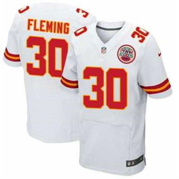Kansas City Chiefs 30 Jamell Fleming White Road NFL Nike Elite Jersey