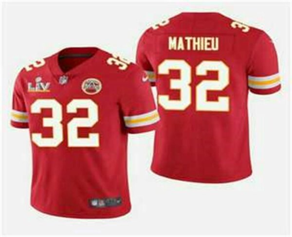 Kansas City Chiefs 32 Tyrann Mathieu Red 2021 Super Bowl LV Vapor Untouchable Stitched Nike Limited NFL Jersey