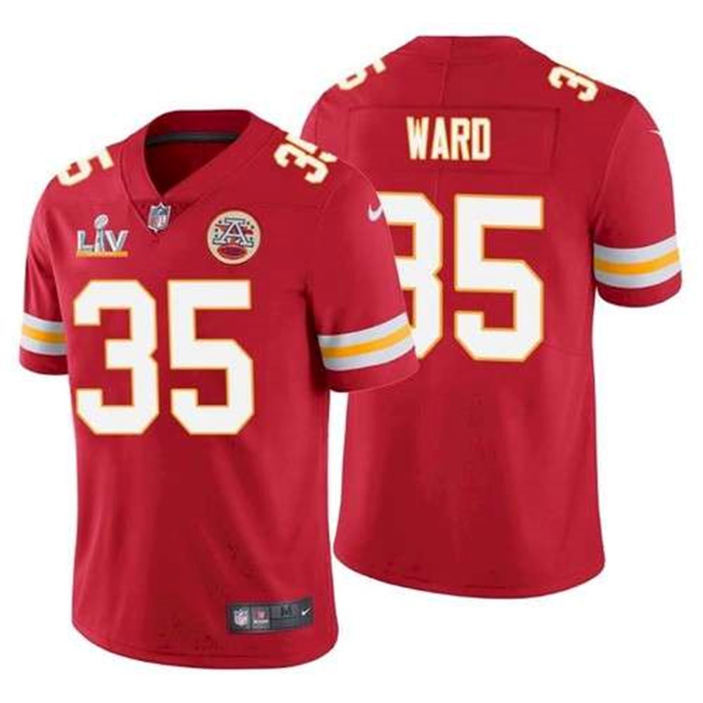 Kansas City Chiefs #35 Charvarius Ward Red 2021 Super Bowl LV Limited Stitched NFL Jersey