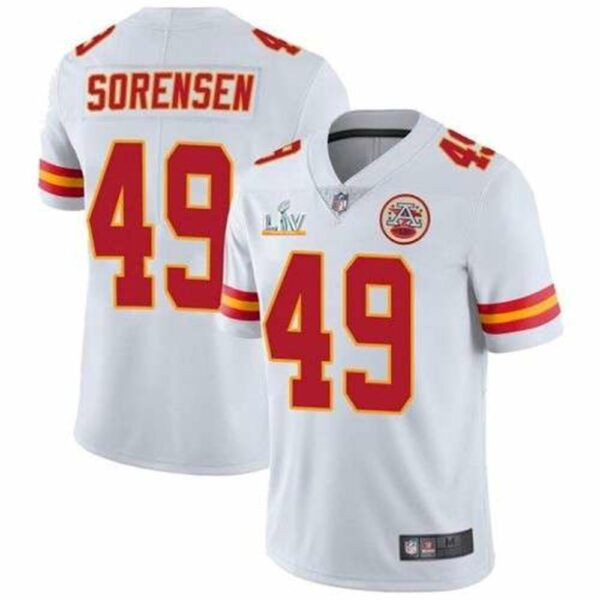 Kansas City Chiefs 49 Daniel Sorensen White 2021 Super Bowl LV Limited Stitched NFL Jersey