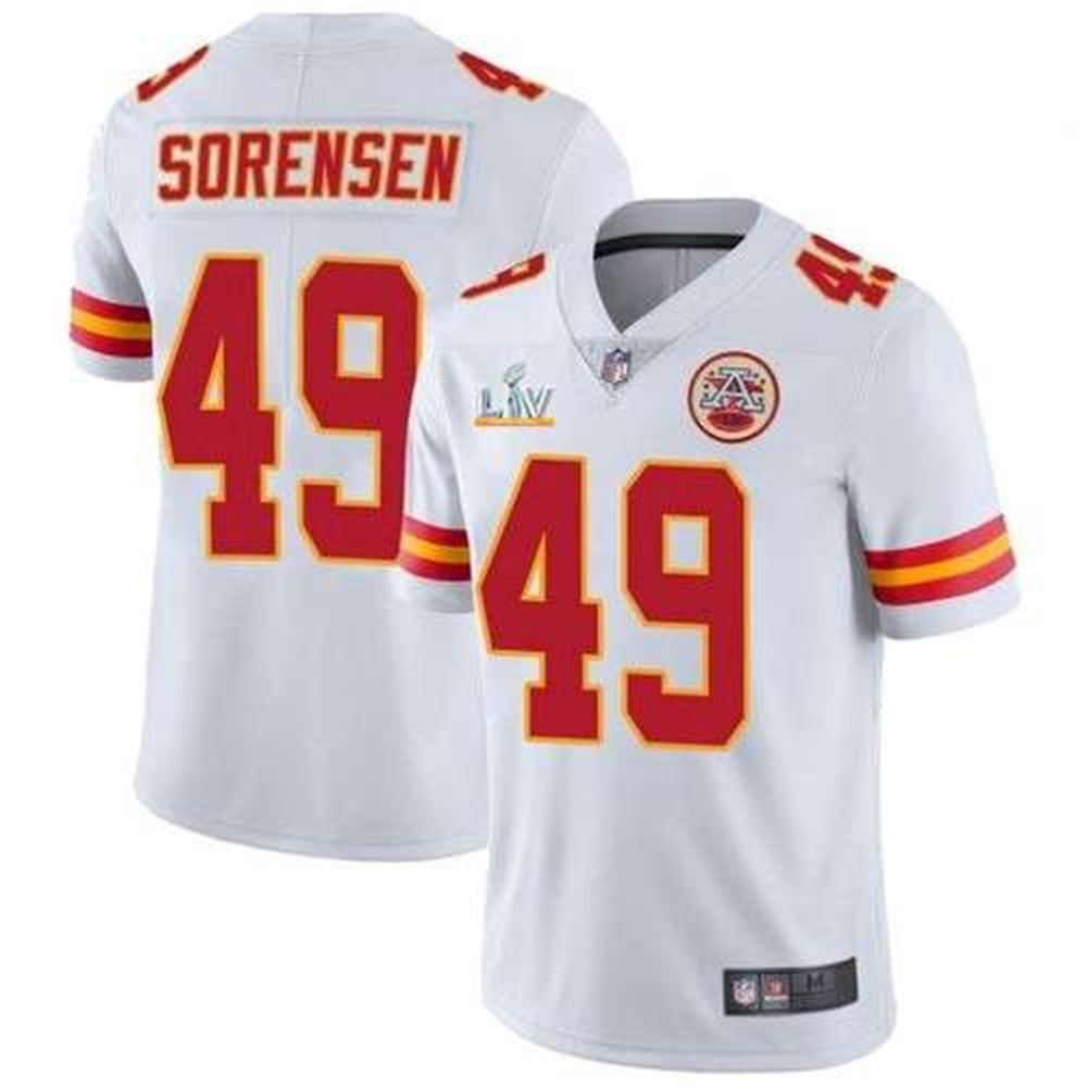 Kansas City Chiefs #49 Daniel Sorensen White 2021 Super Bowl LV Limited Stitched NFL Jersey