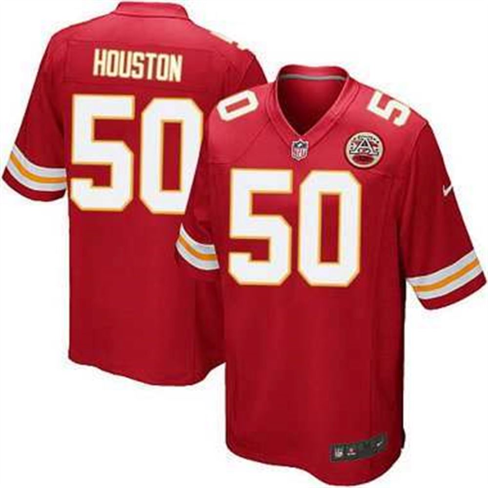 Kansas City Chiefs #50 Justin Houston Red Team Color NFL Game Jersey