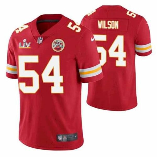 Kansas City Chiefs 54 Damien Wilson Red 2021 Super Bowl LV Limited Stitched NFL Jersey
