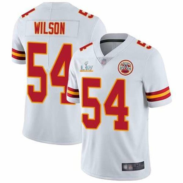 Kansas City Chiefs 54 Damien Wilson White 2021 Super Bowl LV Limited Stitched NFL Jersey