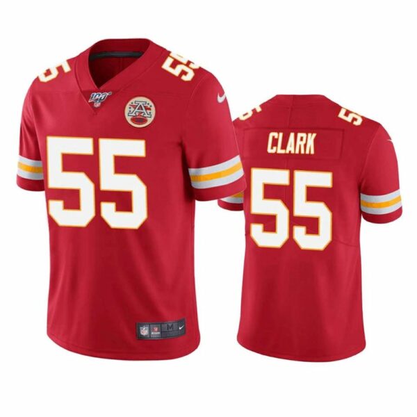Kansas City Chiefs 55 Frank Clark Red 2019 100th Season Vapor Untouchable Limited Stitched NFL Jersey