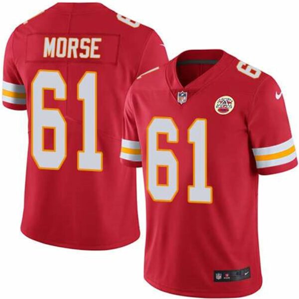 Kansas City Chiefs 61 Mitch Morse Red Vapor Untouchable Limited Stitched NFL Jersey