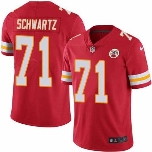 Kansas City Chiefs 71 Mitchell Schwartz Red Vapor Untouchable Limited Stitched NFL Jersey