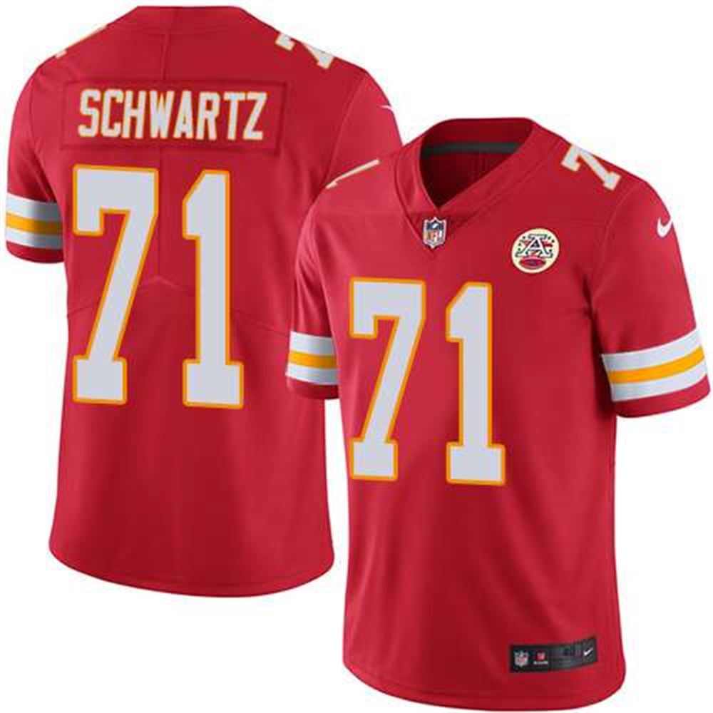 Kansas City Chiefs #71 Mitchell Schwartz Red Vapor Untouchable Limited Stitched NFL Jersey