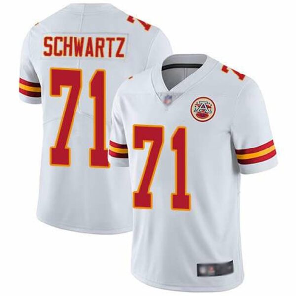 Kansas City Chiefs 71 Mitchell Schwartz White Vapor Untouchable Limited Stitched NFL Jersey