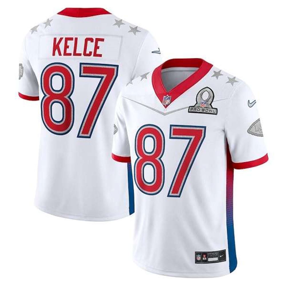 Travis Kelce 2022 White Pro Bowl Stitched Jersey