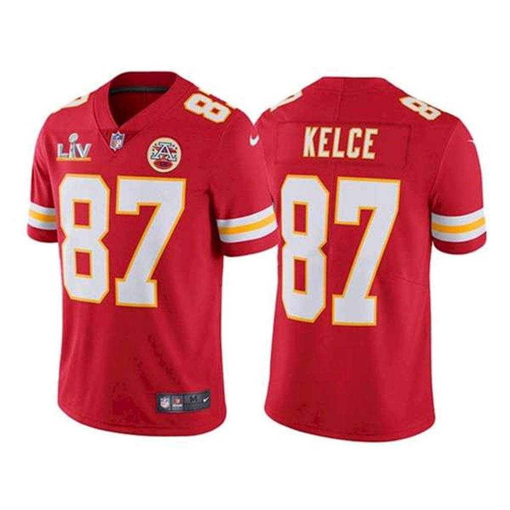 Travis Kelce Red 2021 Super Bowl LV Stitched NFL Jersey