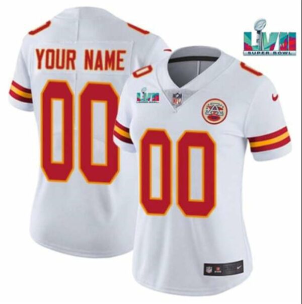 Kansas City Chiefs Customized White Super Bowl LVII Limited Stitched Jersey