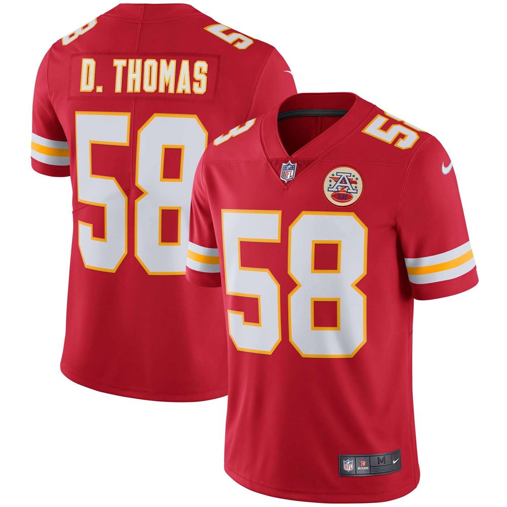 Kansas City Chiefs Derrick Thomas Red Retired Player Vapor Untouchable Limited Throwback Stitched NFL Jersey