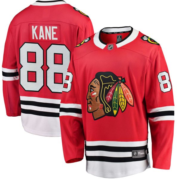 Mens Chicago Blackhawks Patrick Kane Fanatics Branded Red Breakaway Player Jersey