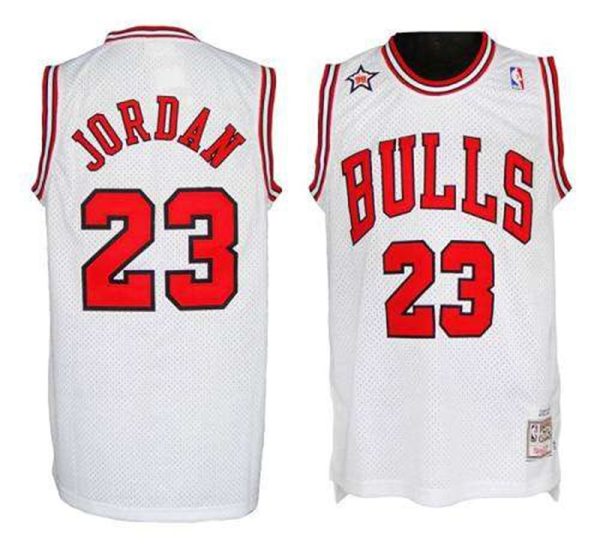 Mitchell And Ness 1998 Bulls 23 Michael Jordan White Stitched NBA Jersey 1
