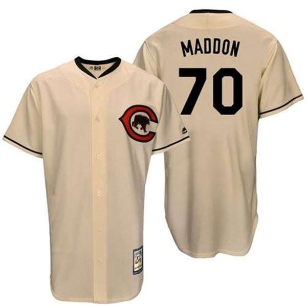Mitchell And Ness Cubs 70 Joe Maddon Cream Throwback Stitched MLB Jersey