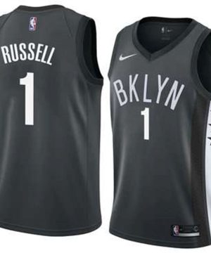 NBA Brooklyn Nets 1 Dangelo Russell Jersey 2017 18 New Season Black Jerseys