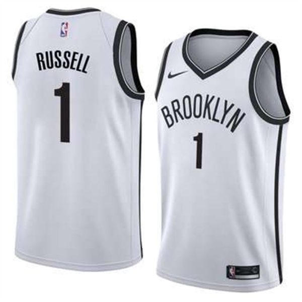 NBA Brooklyn Nets 1 Dangelo Russell Jersey 2017 18 New Season White Jerseys 1
