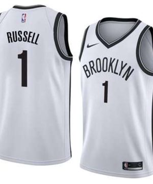 NBA Brooklyn Nets 1 Dangelo Russell Jersey 2017 18 New Season White Jerseys