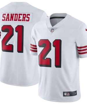 NFL San Francisco 49ers 21 Deion Sanders White Untouchable Limited Stitched Jersey