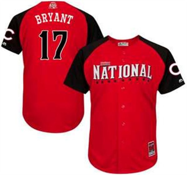 National League Chicago Cubs 17 Kris Bryant Red 2015 All Star Game Player Jersey
