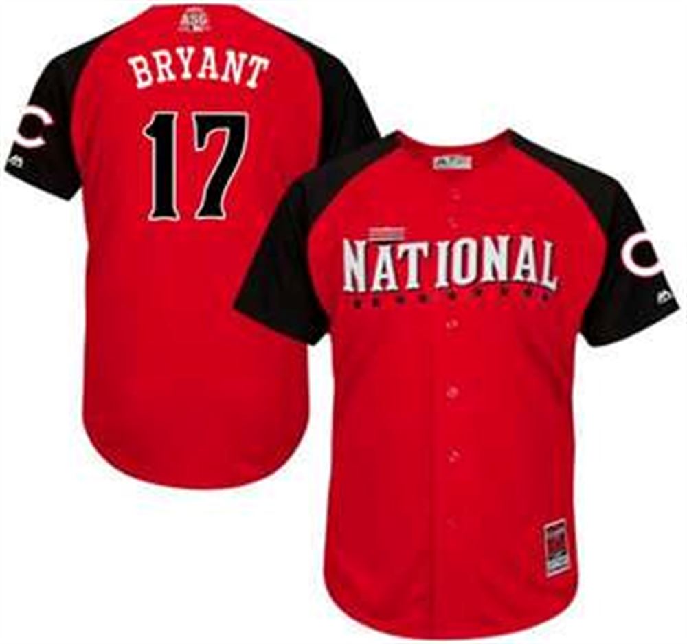 National League Chicago Cubs #17 Kris Bryant Red 2015 All-Star Game Player Jersey