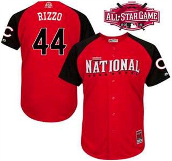 National League Chicago Cubs 44 Anthony Rizzo 2015 MLB All Star Red Jersey