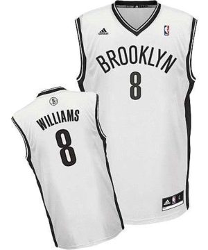 Nets 8 Deron Williams White Home Revolution 30 Stitched NBA Jersey
