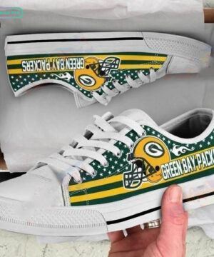 Nfl Green Bay Packers Football Low Top Canvas Shoes Sneakers Tmt183 Ds0 07467 z37
