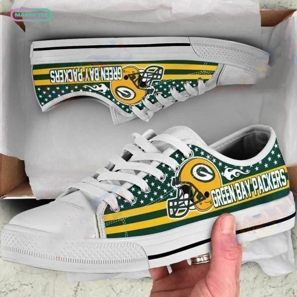 Nfl Green Bay Packers Football Low Top Canvas Shoes Sneakers Tmt183 Ds0 07467 z37