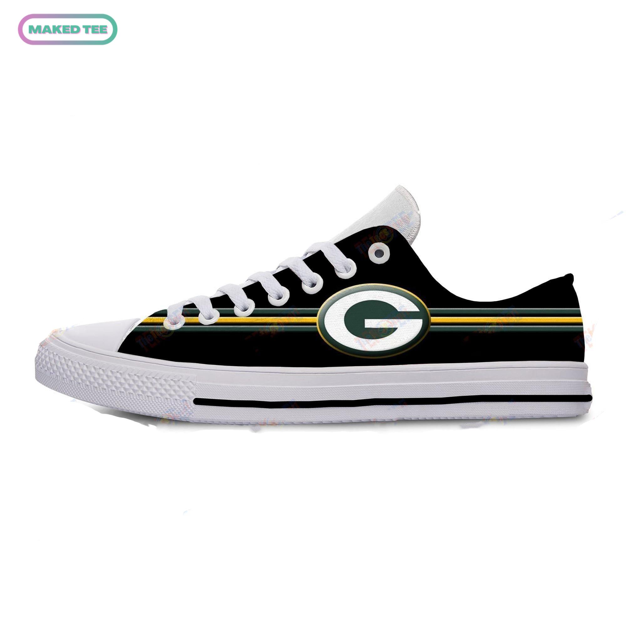 Nfl Green Bay Packers Low Top Canvas Shoes Sneakers Tmt571 Ds0 07470 z37