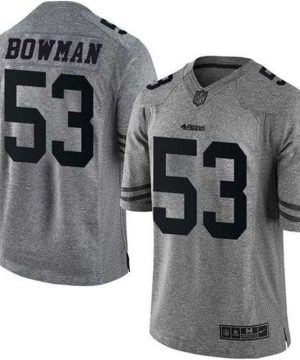 Nike 49ers 53 NaVorro Bowman Gray Stitched NFL Limited Gridiron Gray Jersey