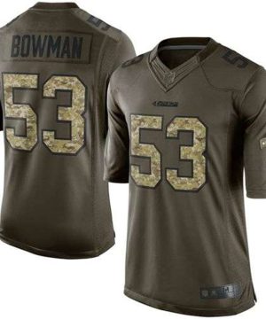 Nike 49ers 53 NaVorro Bowman Green Stitched NFL Limited Salute To Service Jersey