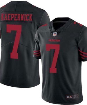 Nike 49ers 7 Colin Kaepernick Black Stitched NFL Limited Rush Jersey