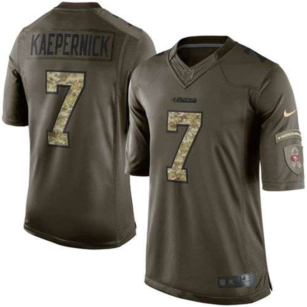 49ers #7 Colin Kaepernick Green Stitched NFL Limited Salute To Service Jersey