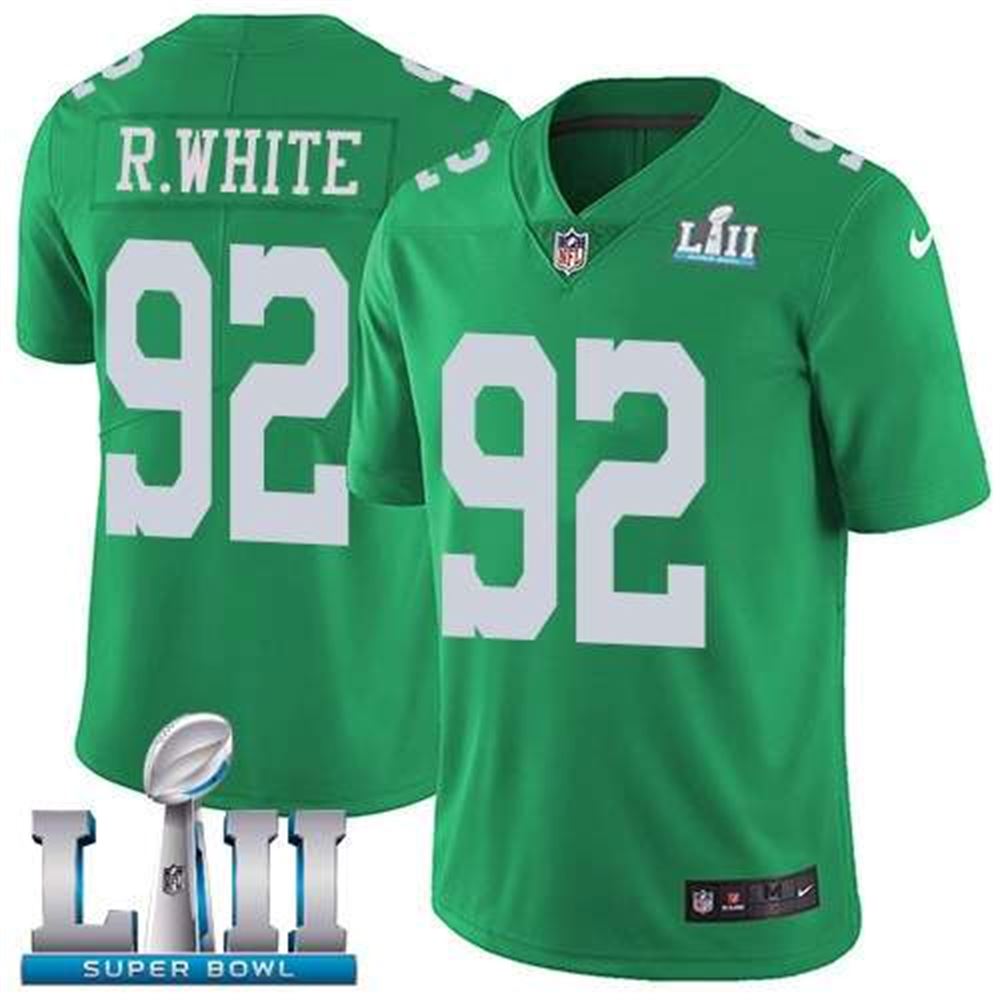 Eagles 92 Reggie White Green 2018 Super Bowl LII Color Rush Limited Jersey