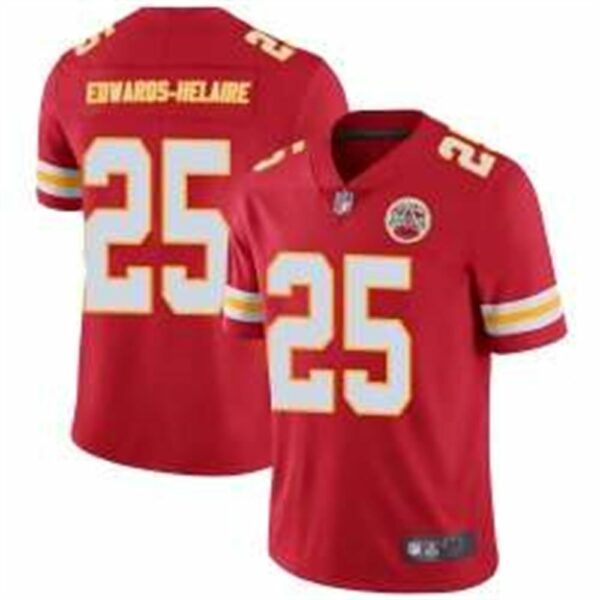 Nike Kansas City Chiefs 25 Clyde Edwards Helaire Limited Red Team Color Vapor Untouchable Jersey