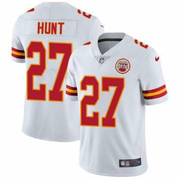 Nike Kansas City Chiefs 27 Kareem Hunt White Stitched NFL Vapor Untouchable Limited Jersey