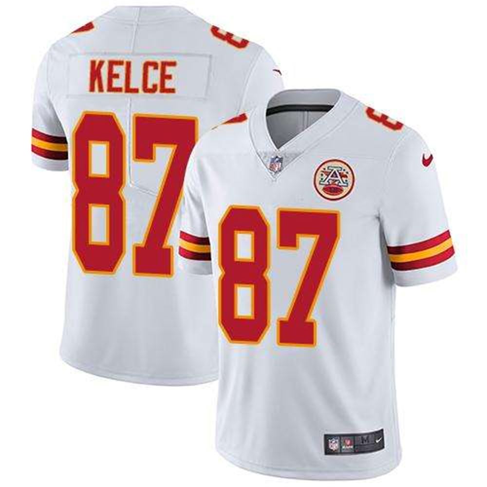 Travis Kelce White Stitched NFL Vapor Untouchable Limited Jersey