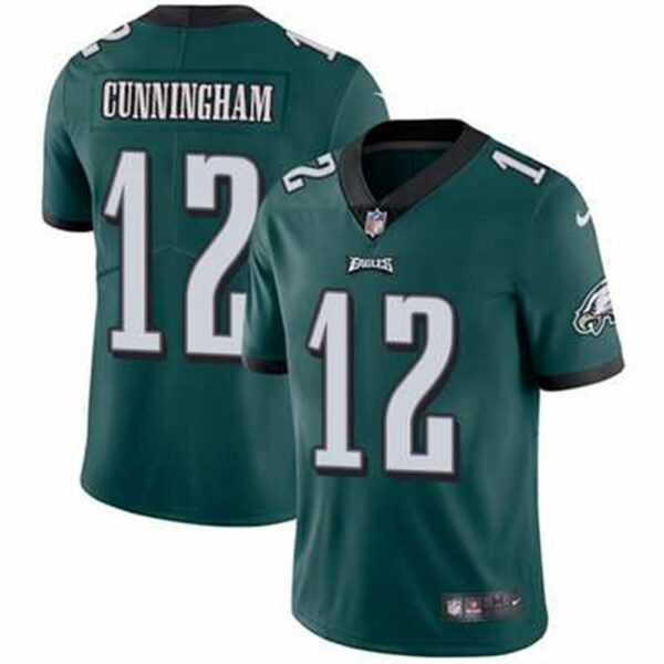 Nike Philadelphia Eagles 12 Randall Cunningham Midnight Green Team Color Stitched NFL Vapor Untouchable Limited Jersey