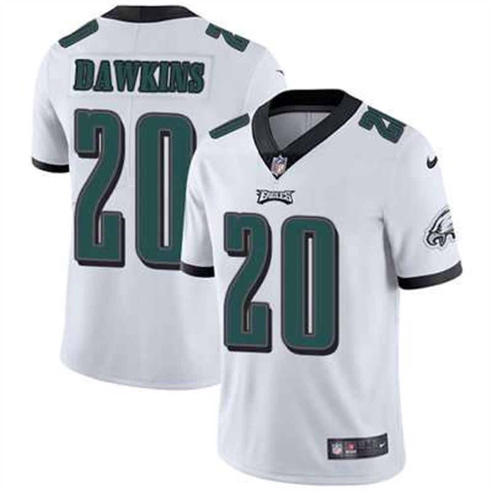 Philadelphia Eagles #20 Brian Dawkins White Stitched NFL Vapor Untouchable Limited Jersey