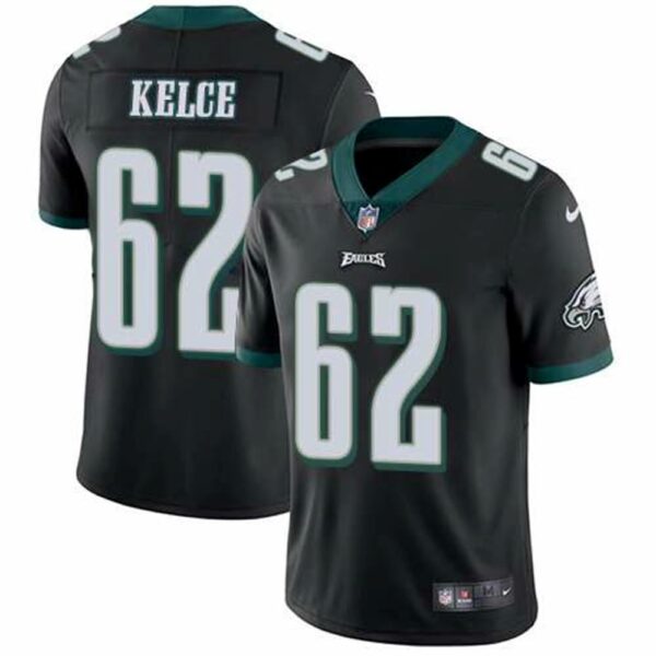 Nike Philadelphia Eagles 62 Jason Kelce Black Alternate Mens Stitched NFL Vapor Untouchable Limited Jersey