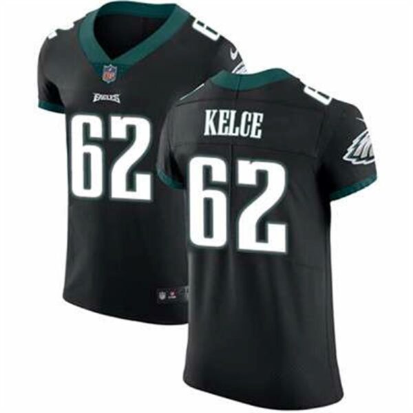 Nike Philadelphia Eagles 62 Jason Kelce Black Alternate Stitched NFL Vapor Untouchable Elite Jersey